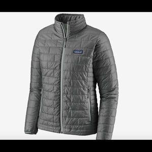 Patagonia women’s nanopuff jacket in feather grey